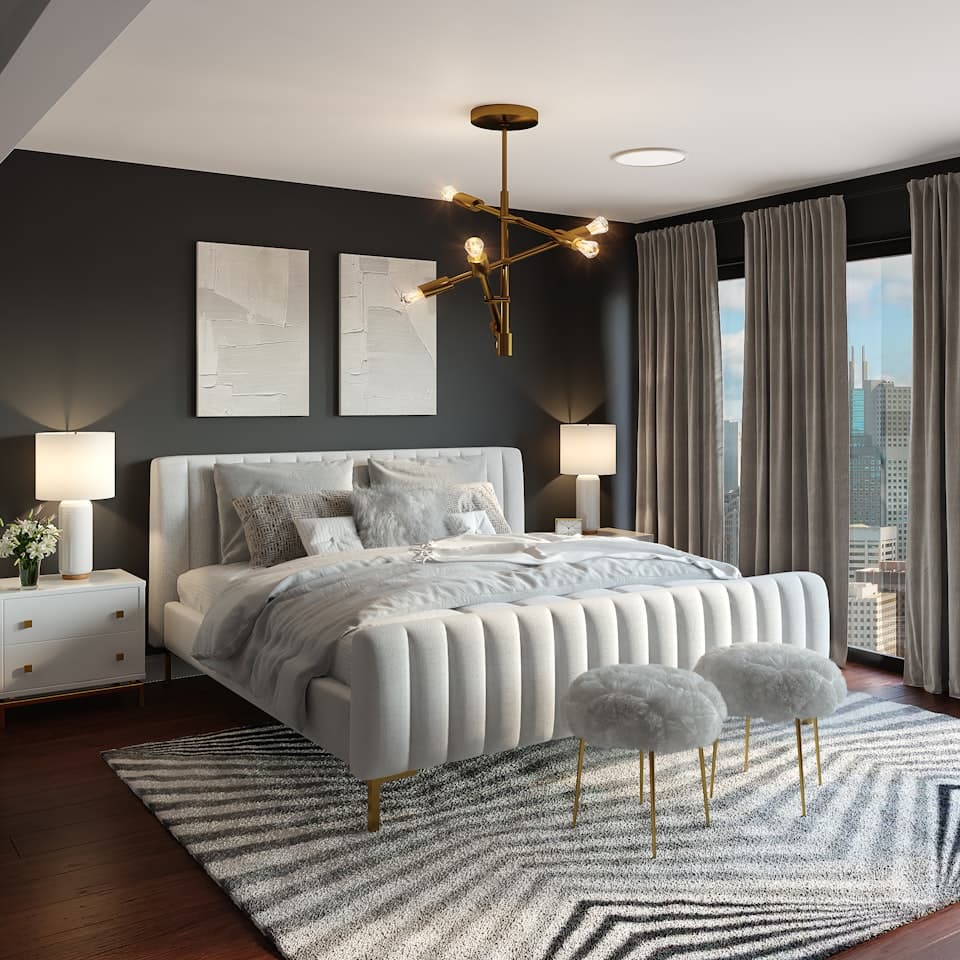 Bedroom being analyzed by AI feng shui